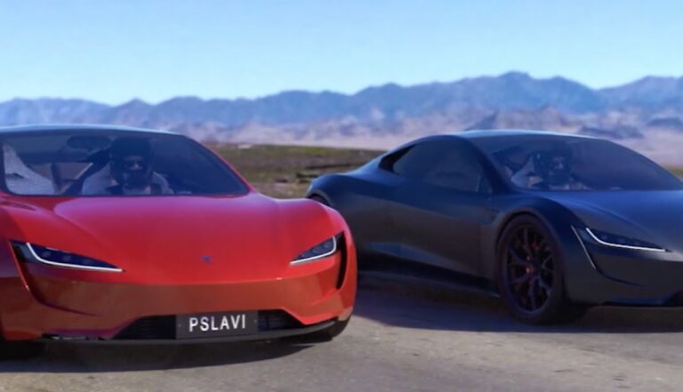 Virtuelles Tesla Duell Roadster Mit Und Ohne SpaceX Paket Teslamag De