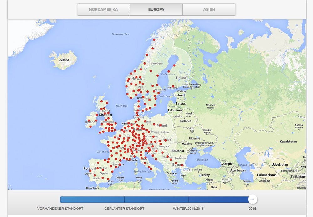 Tesla Motors aktualisiert Supercharger-Karte bis 2015, inklusive