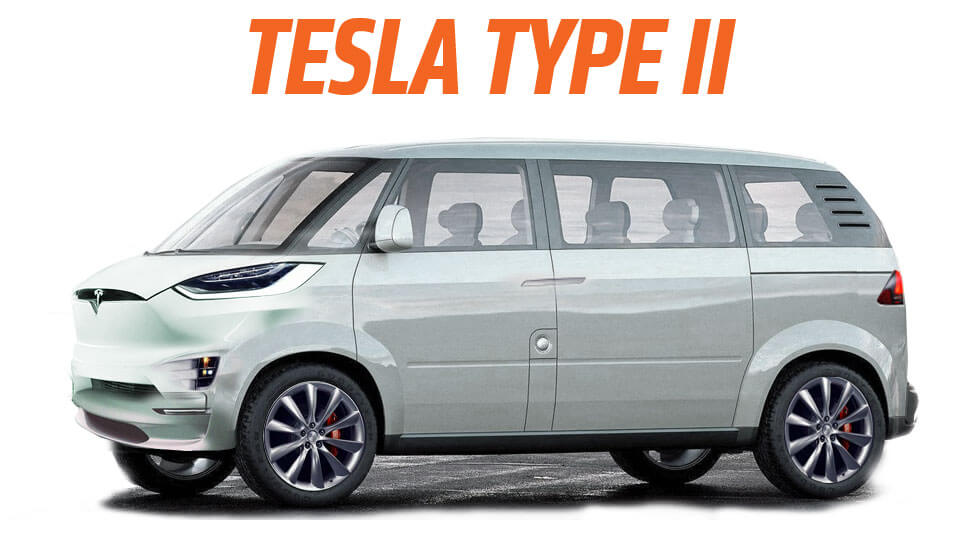 Tesla Kleinbus Konzept - Fusion zwischen VW Multivan und Tesla Model X (Bild © Jalopnik)