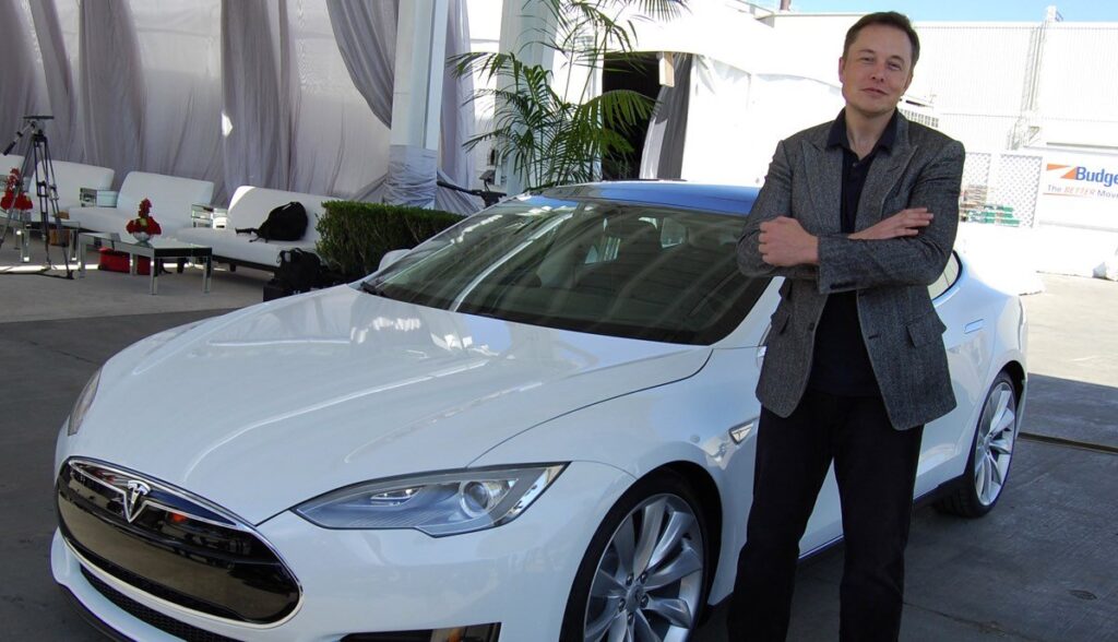 Musk in Front of Model S