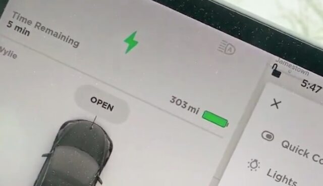 tesla model 3 full range display