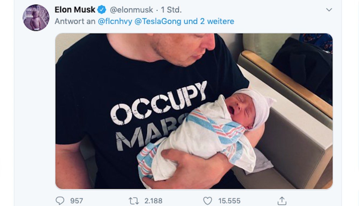 tesla ceo elon musk baby