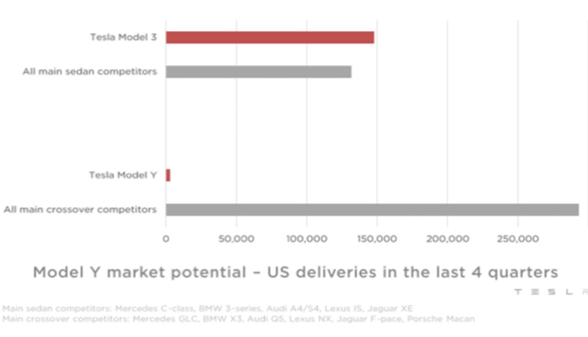 tesla grafik marktpotenzial model-y