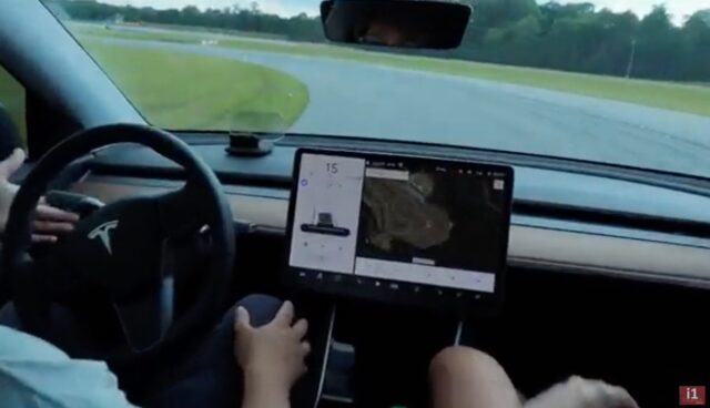 tesla model-y track autopilot