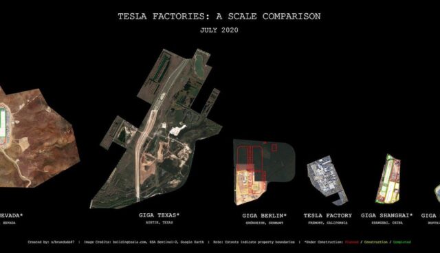 tesla gigafactorys luftbild nevada texas berlin fremont china new york