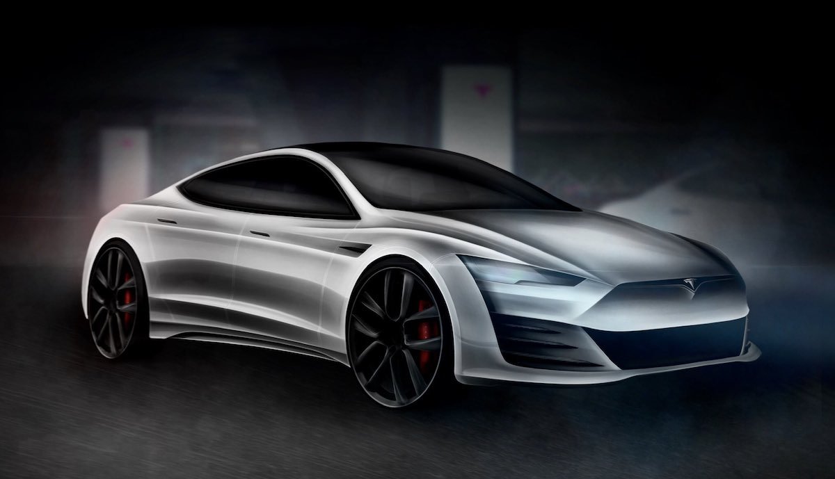 Designer entwirft modernisiertes Tesla Model S Plaid >