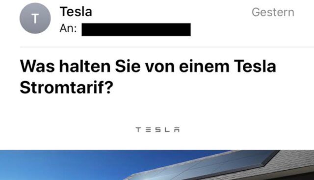 tesla email umfrage strom aug20