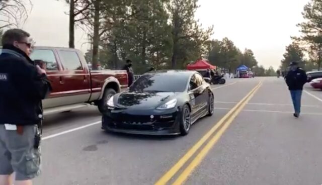 tesla mode-3 performance up pikes peak