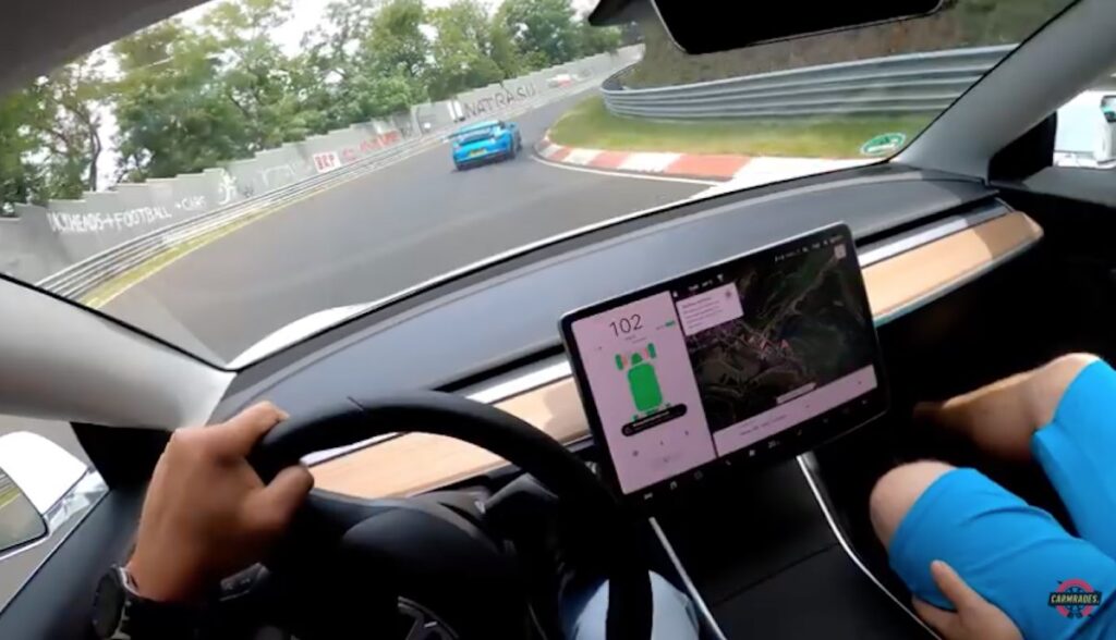 tesla model-3 performance porsche nuerburgring