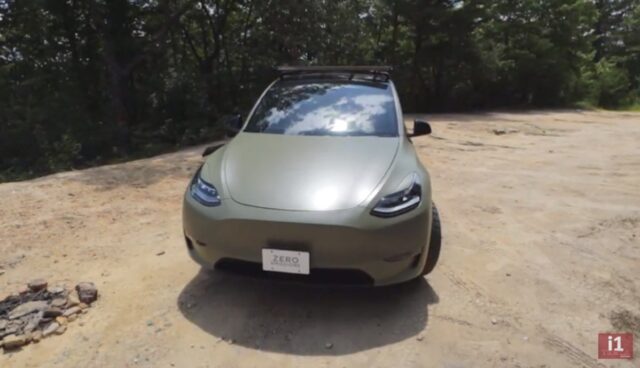 tesla model-y offroad oliv