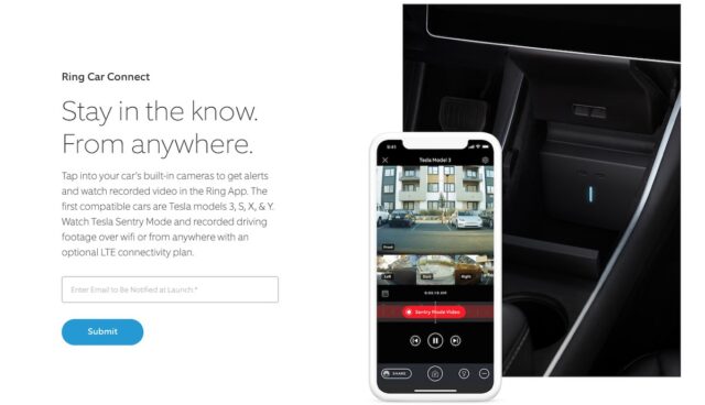 ring car connect tesla sentry