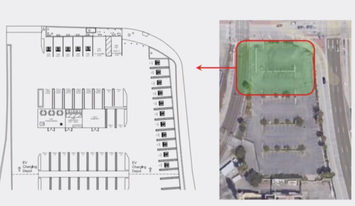 tesla supercharger pasadena cybertruck plan