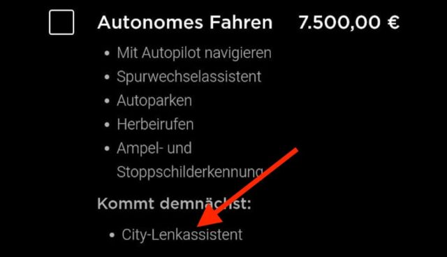 tesla app updgrade fsd city lenkassistent