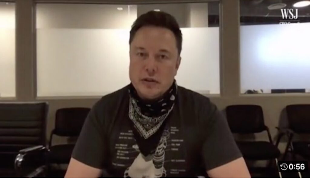 elon musk video interview texas