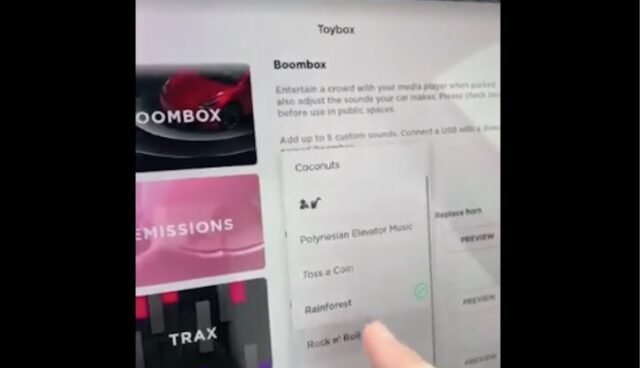 tesla update wehnachten 2020 boombox