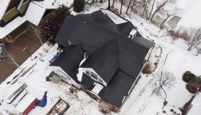 tesla solar roof schnee