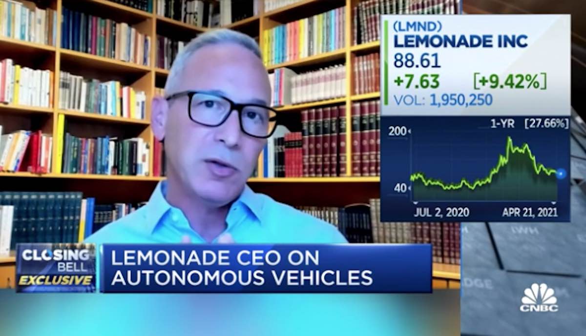 cnbc lemonade ceo tesla versicherung