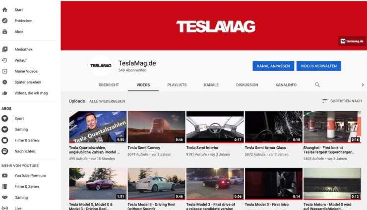 teslamag youtube seite tesla news analysen