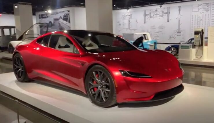 tesla roadster petersen auto museum