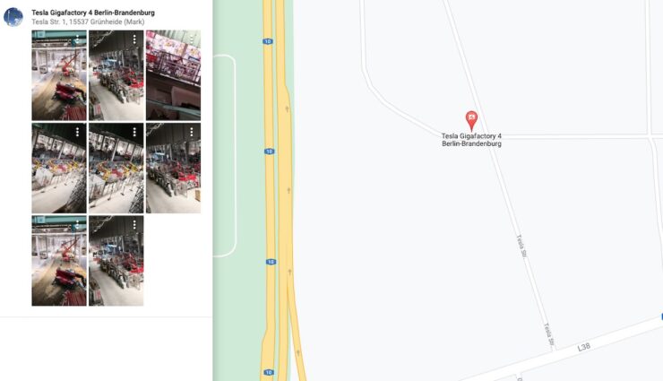 tesla gigafactory berlin google maps innen fotos