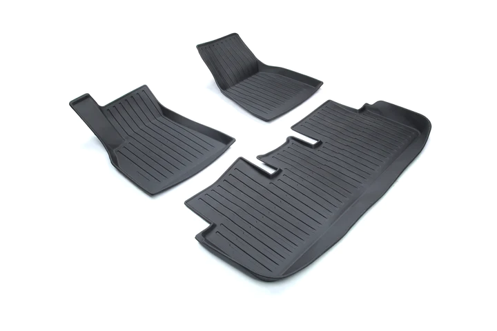 2befair Auto-Fußmatte Gummimatten Set Kofferraum (hinten und vorne) für,  für Tesla, Abriebbeständig und sehr robust