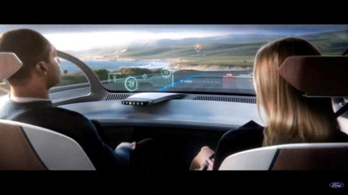 ford autonom fahren highway cockpit cgi