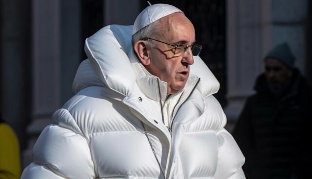 papst franziskus daunenjacke ki