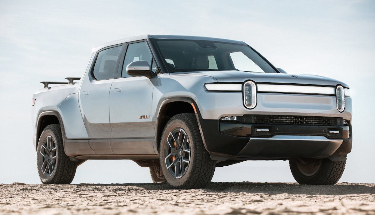 rivian r1t seite schraeg