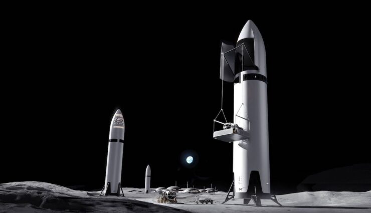 spacex starship mond cgi