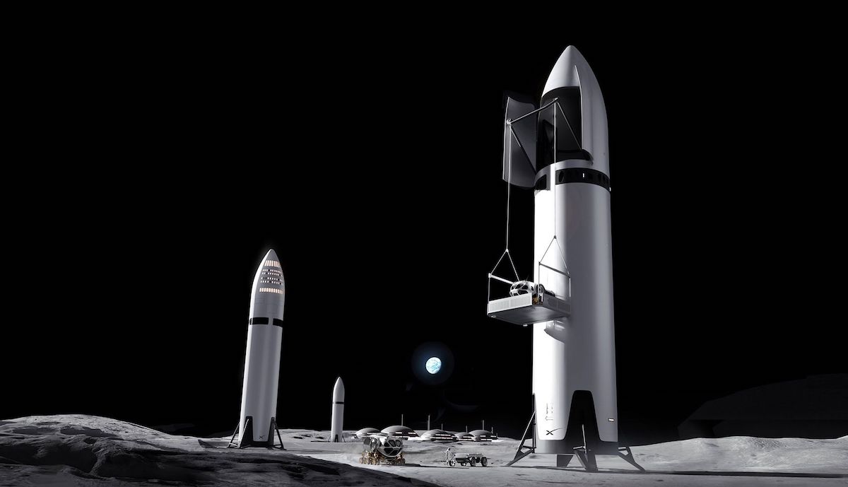 spacex starship mond cgi