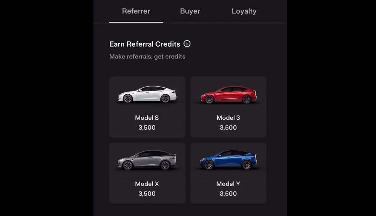 tesla app china referral credits