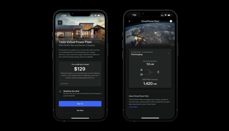 tesla app powerwall vpp kalifornien