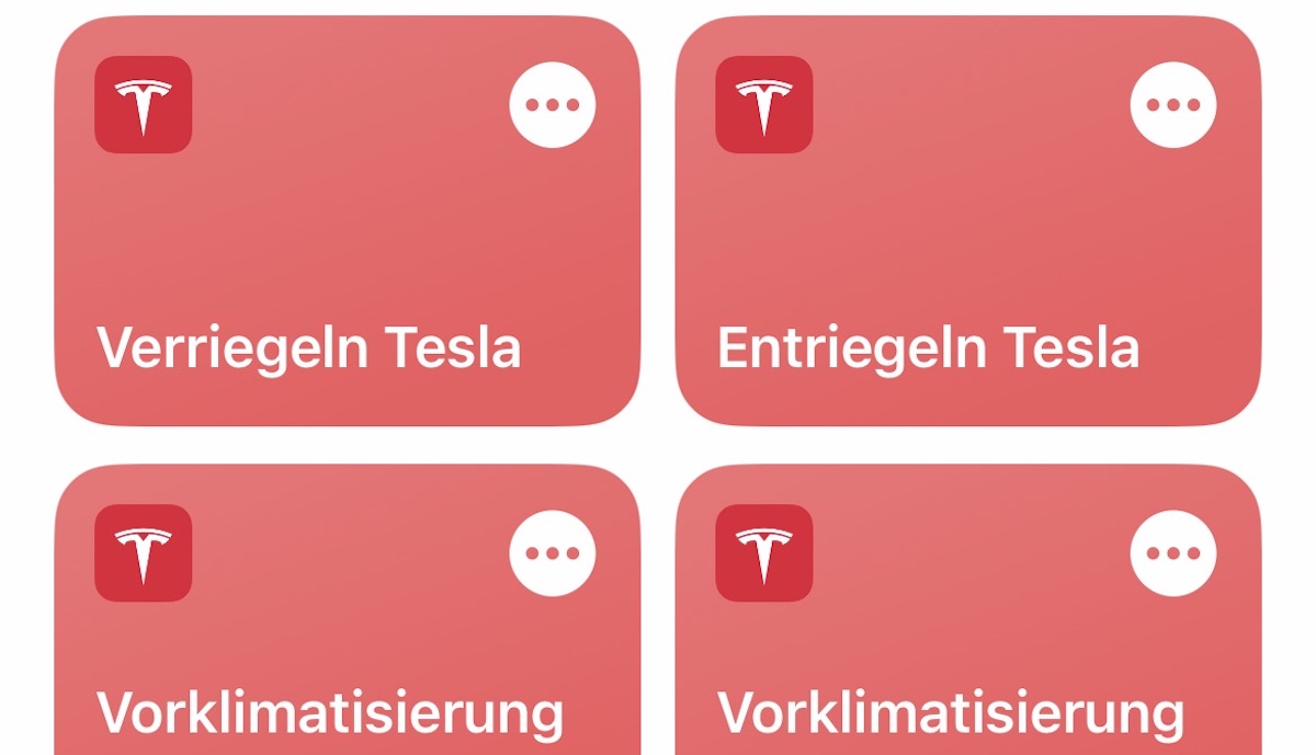 tesla app siri kurzbefehle