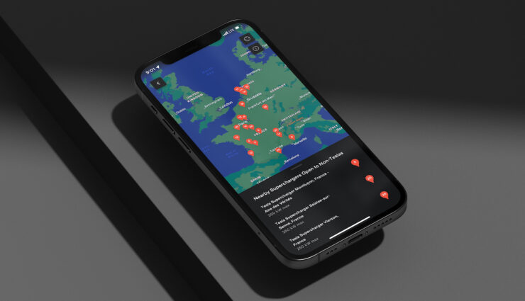tesla app supercharger frankreich fremde elektroautos