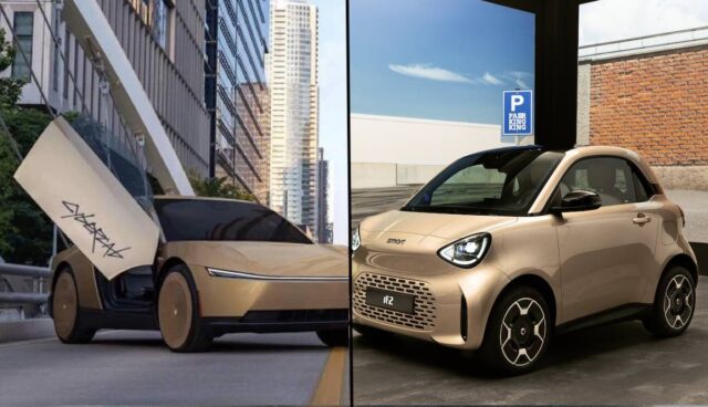 tesla cybercab smart #2 collage