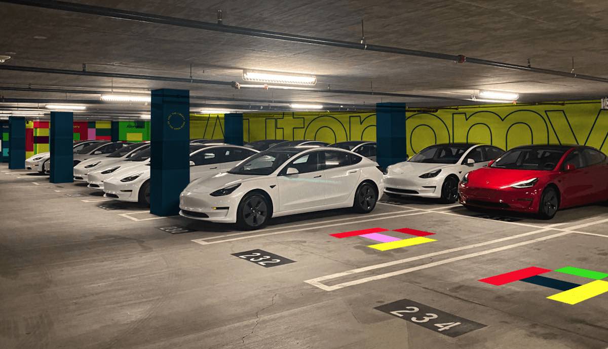 tesla garage model-3 flotte autonomy abo