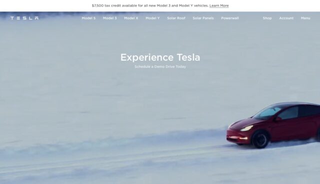 tesla homepage usa jun23 hinweis foerderung