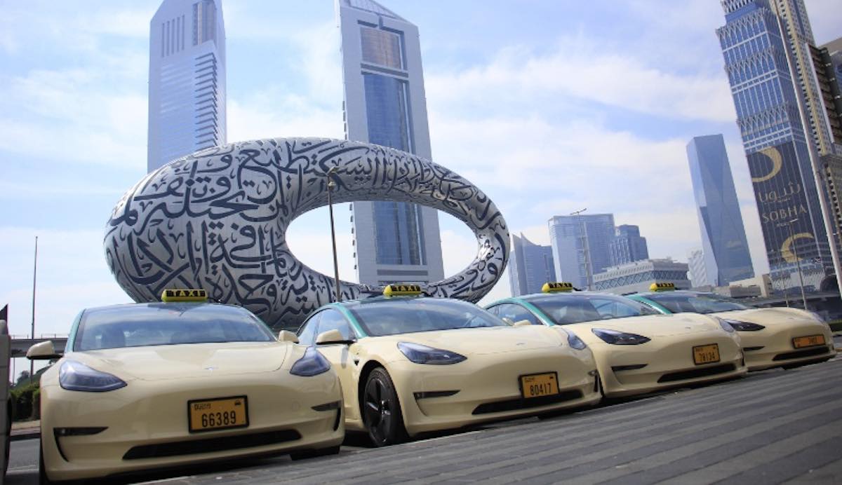 tesla model-3 taxi flotte dubai