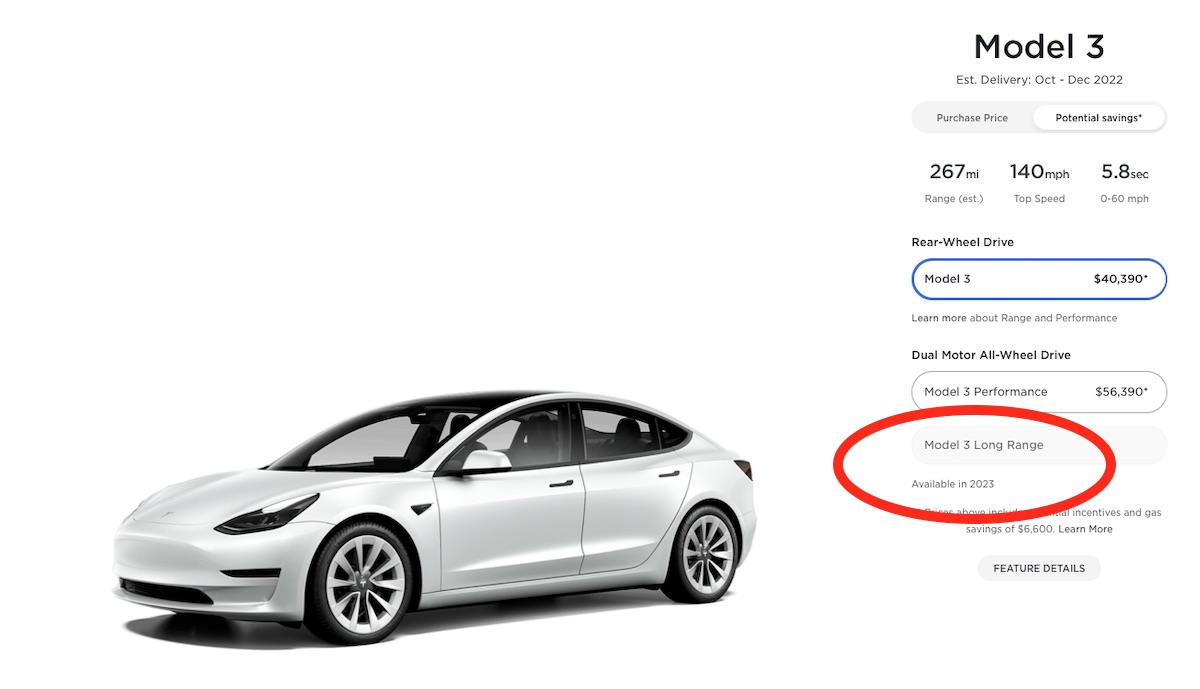 Tesla Model 3 LR in USA derzeit nicht bestellbar >