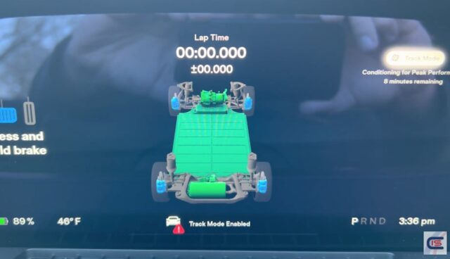 tesla model-s plaid track mode display