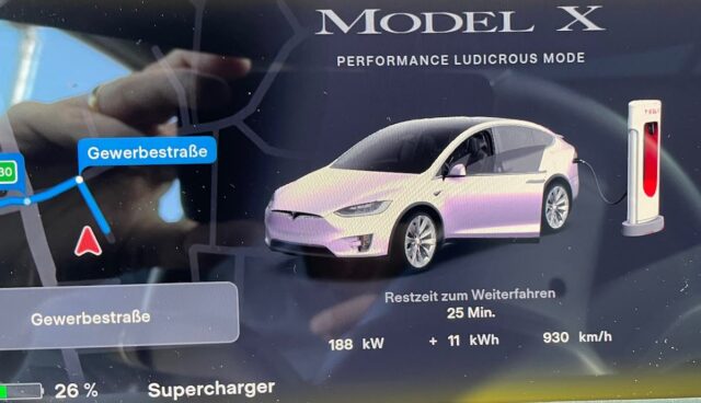 tesla model-x update laden 188kw