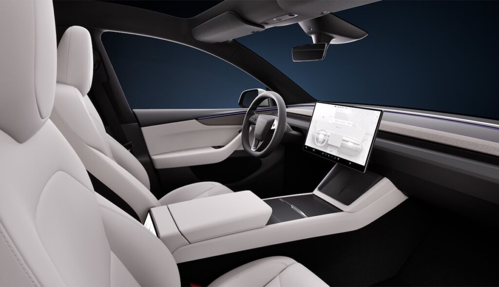 tesla model-y innenraum zen grey