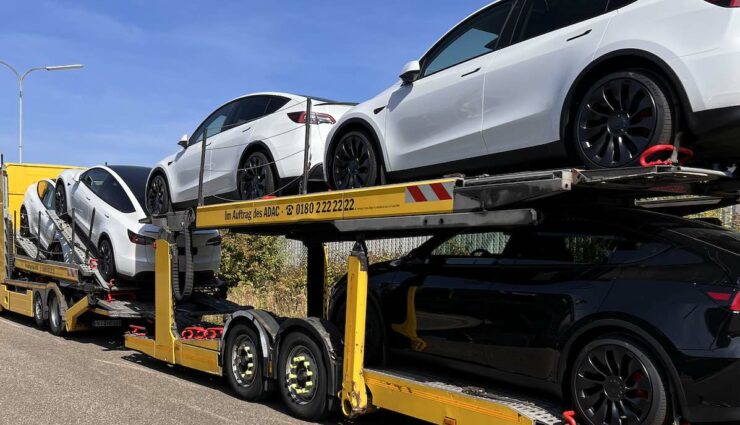 tesla model-y transporter lieferung