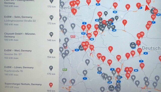 tesla navigation ladestationen enbw citywatt