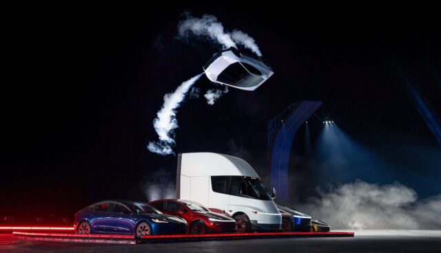 tesla roadster demo spacex texas flug
