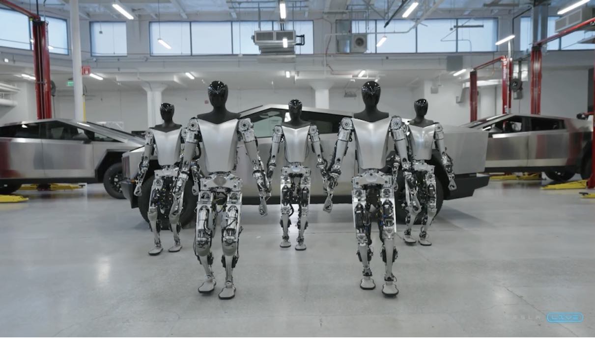 tesla roboter optimus gruppe cybertruck hv2023