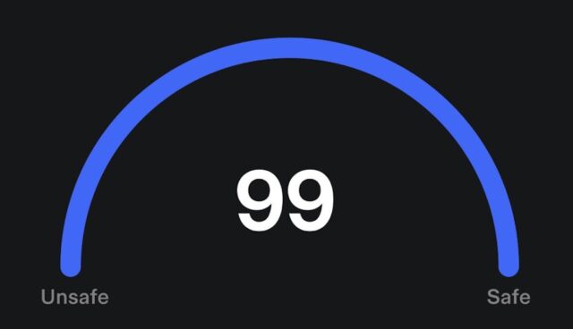 tesla safety score fsd 99 punkte