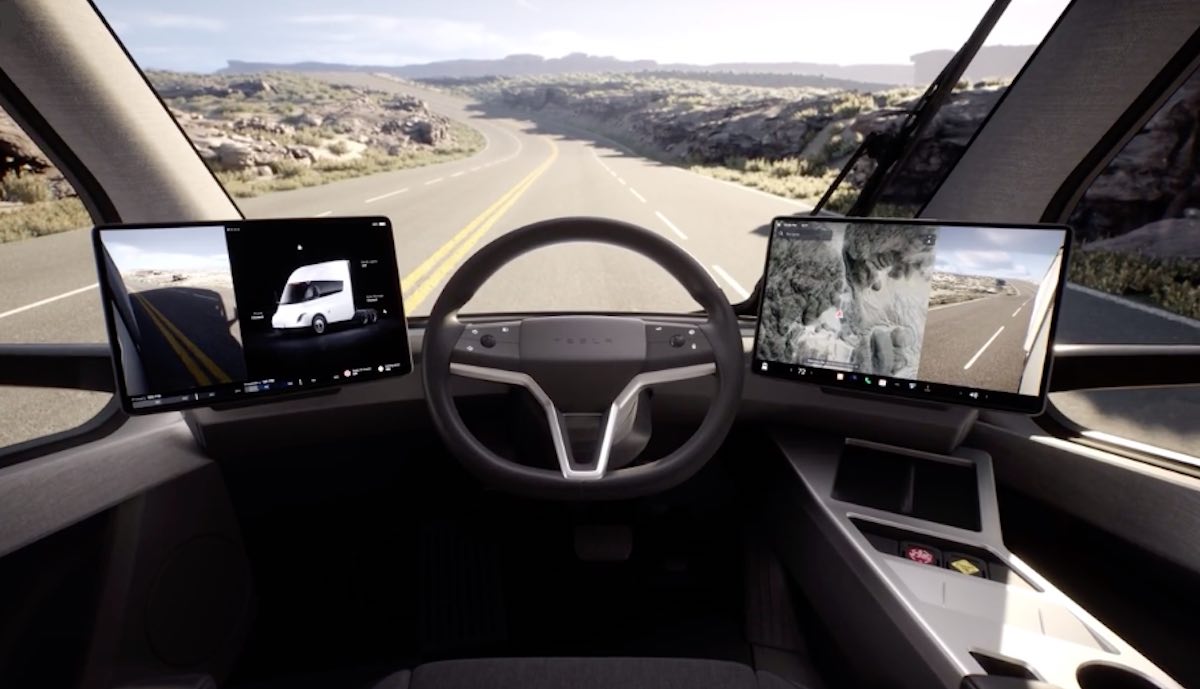 tesla semi cockpit innen