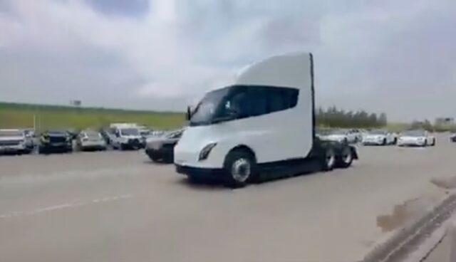 tesla semi cybertruck drag race