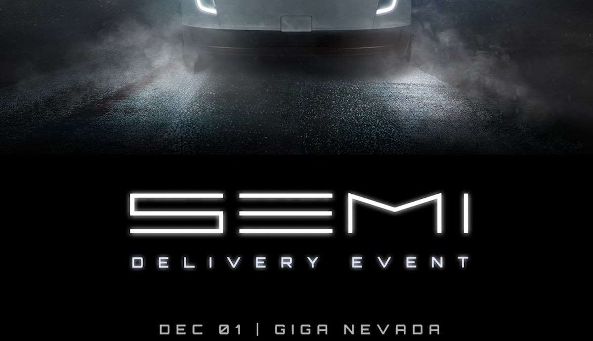 tesla semi event dezember nevada poster